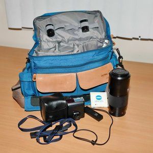 VINTAGE MINOLTA 70-210 Lens-F1800 Flash-Shutter Release-Filter